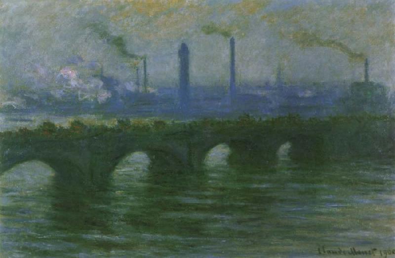 Claude Monet Waterloo Bridge,Overcast Weather oil painting image